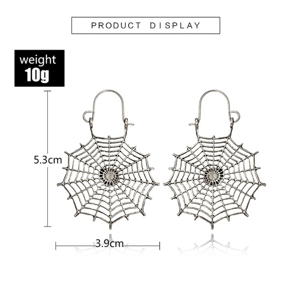 Any 2/$20! Silver Spider Web Ear Wire Earrings - Picture 8 of 10